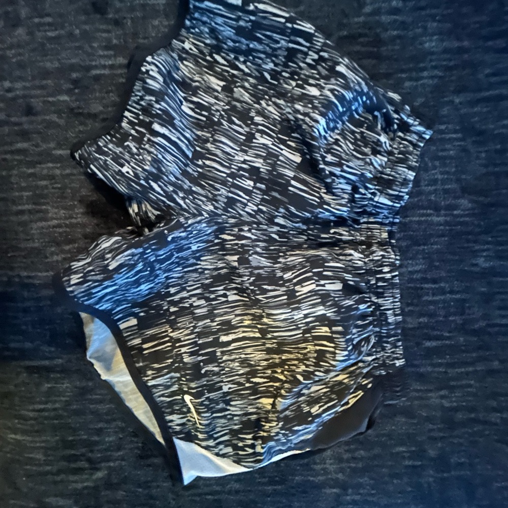 Nike Black and White Patterned Shorts